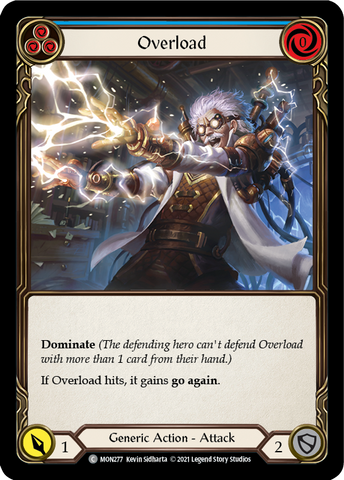 Overload (Blue) [MON277-RF] 1st Edition Rainbow Foil