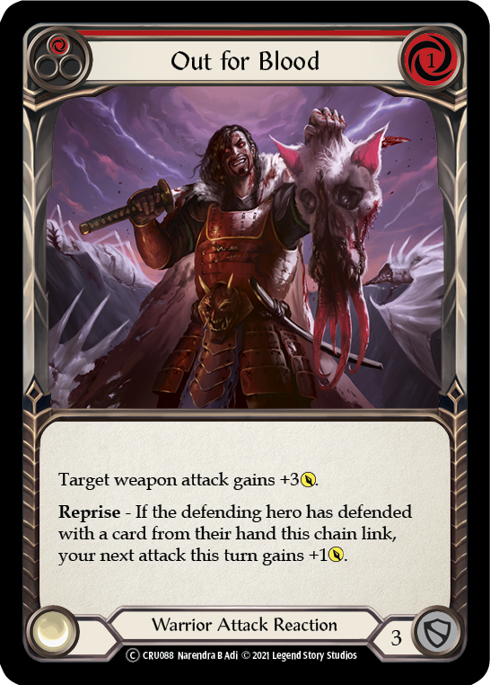 Out for Blood (Red) [U-CRU088-RF] Unlimited Rainbow Foil