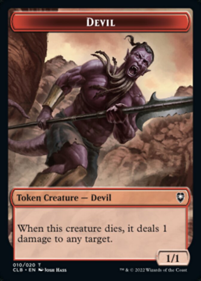 Treasure // Devil Double-sided Token [Commander Legends: Battle for Baldur's Gate Tokens]