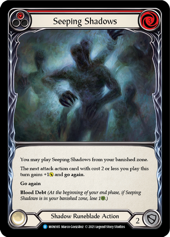 Seeping Shadows (Red) [MON165-RF] 1st Edition Rainbow Foil