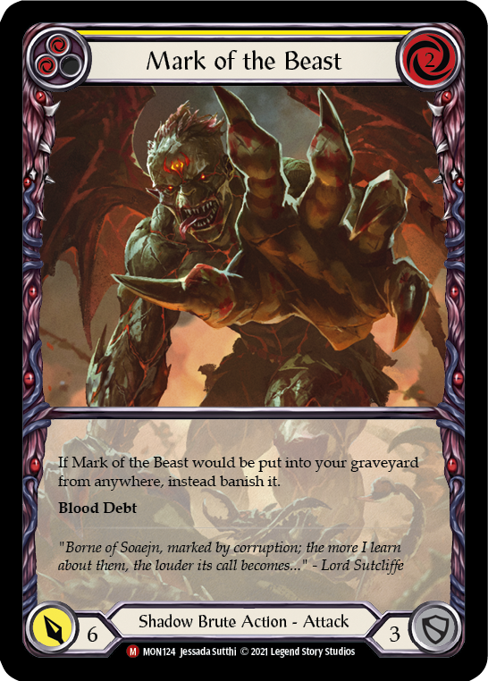 Mark of the Beast [MON124-EA] 1st Edition Rainbow Foil