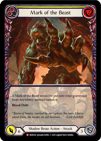 Mark of the Beast [MON124-EA] 1st Edition Rainbow Foil
