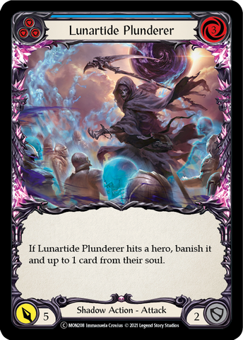 Lunartide Plunderer (Blue) [U-MON208-RF] Unlimited Rainbow Foil