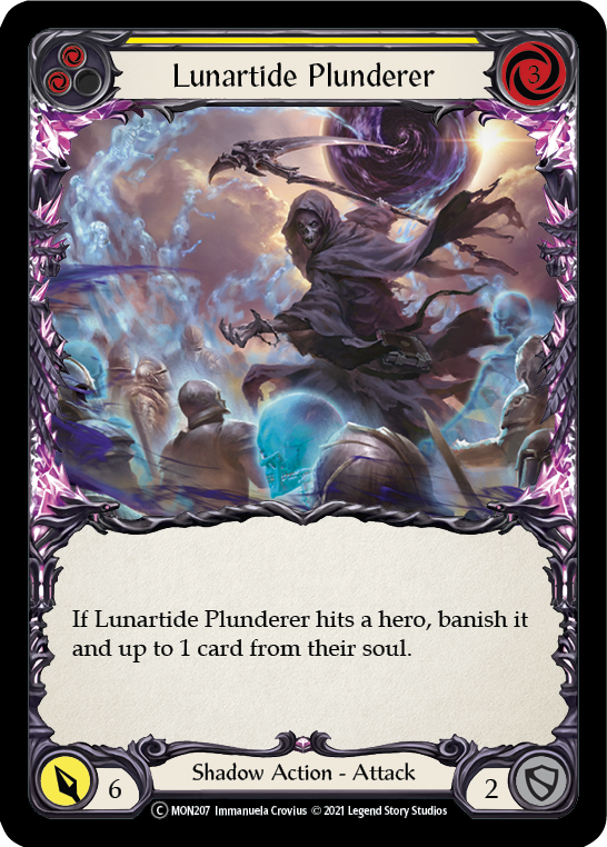 Lunartide Plunderer (Yellow) [U-MON207-RF] Unlimited Rainbow Foil