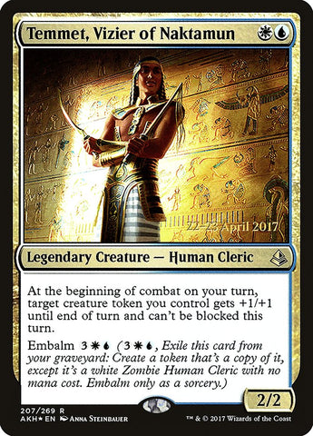 Temmet, Vizier of Naktamun [Amonkhet Prerelease Promos]