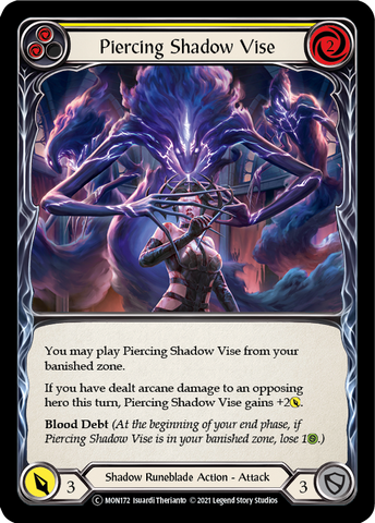 Piercing Shadow Vise (Yellow) [U-MON172-RF] Unlimited Rainbow Foil
