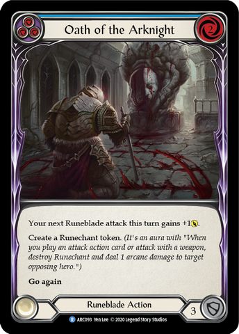 Oath of the Arknight (Blue) [U-ARC093] Unlimited Rainbow Foil