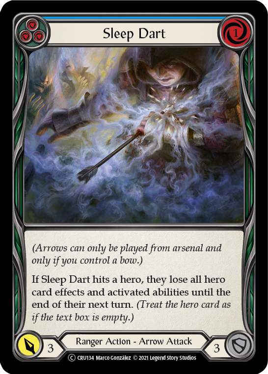 Sleep Dart (Blue) [U-CRU134-RF] Unlimited Rainbow Foil