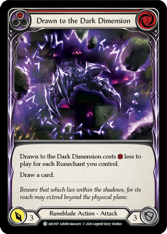 Drawn to the Dark Dimension (Red) [U-ARC097] Unlimited Rainbow Foil